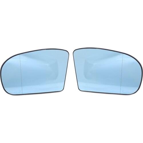1 Pair Right and Left Side Rearview Mirror Glass Replacement for Mercedes Benz W203 W211 00-06 2038100121 2038101021
