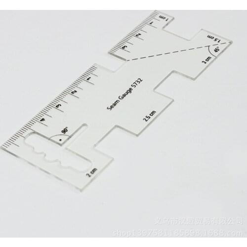 1Pc Craft Sewing Ruler Patchwork Thickness Ruler Measuring Gauge Clothes Measuring Tools Home Tailors Curve Ruler Diy Accessorie