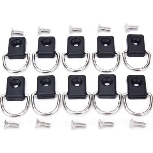 10pcs high quality steel canoe kayak D ring outfitting fishing rigging bungee kit accessory