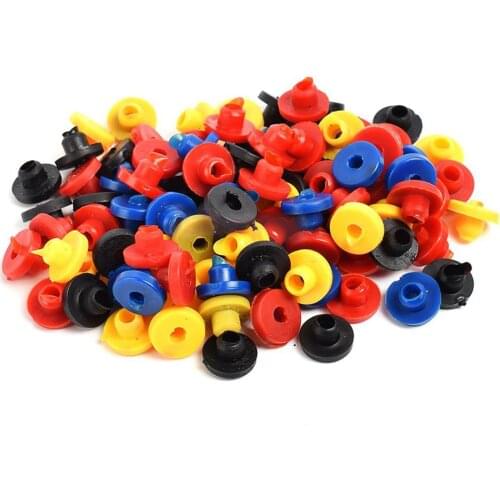 100Pcs Colorful Silicone Tattoo Machine Grommets Nipples for Tattoo Needles and Armature Bar