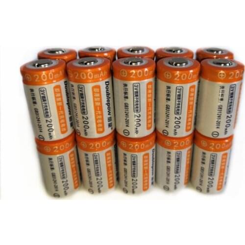 20pcs/lot High quality 3V 200mAh CR2 rechargeable battery 3V rechargeable lithium battery camera battery