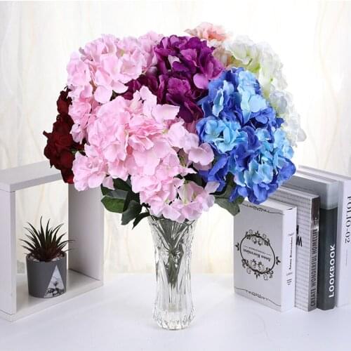 50cm Artificial Flowers Hydrangea DIY Tie Decoration Wedding Bouquets Holiday Party Accessories Color Soft
