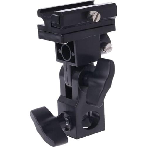 Photo Flash Adapter Hot Shoe Swivel Mount Light Stand Bracket B Umbrella Holder 77UB