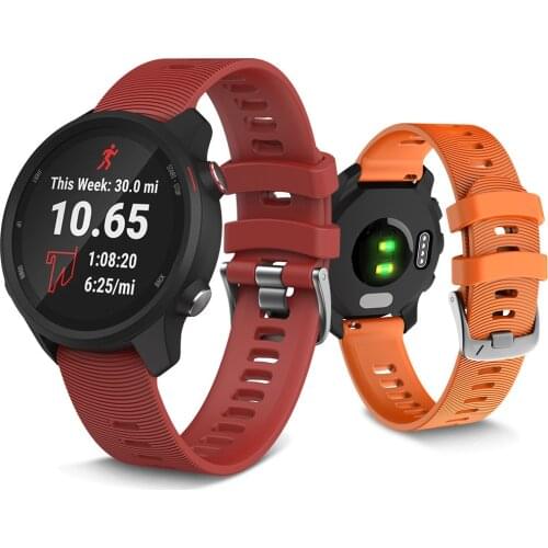 ANBEST 20mm Width Silicone Watchbands for Forerunner 245 645 Bands Replacement Wrist Band for Vivoactive 3 Smartwatches