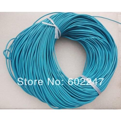 Free Shipping Aqua Blue Real Leather Cord Thread Rope Bracelets Necklace Making Wholesales, 100m/lot