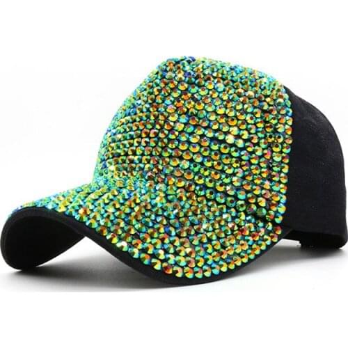 Doitbest Women Rhinestone Female Baseball Cap mens Diamond Cap Girls Snap Back Gorras Spring Summer Unisex Hip Hop Sun hat