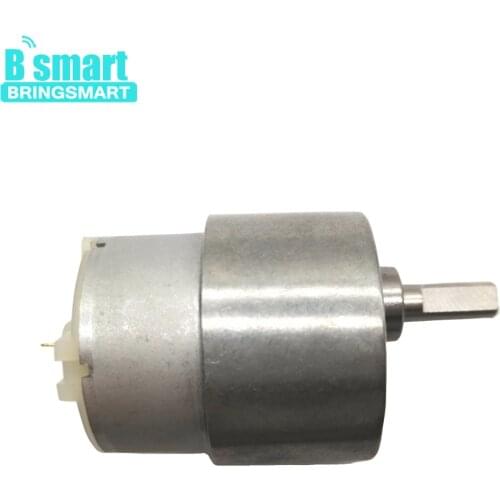 Bringsmart JGB37-500 Mini Carbon Brush Motor Low Noise 6v Dc Gear Motor Reducer 12v Electric Gear Motor Gearbox For Robot
