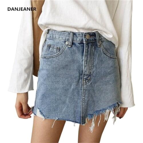 DANJEANER Denim Pencil Skirts