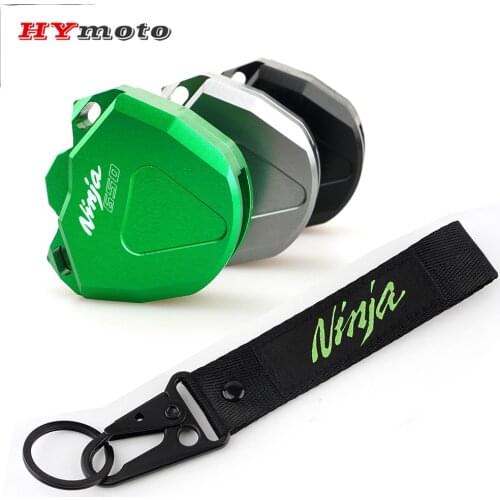 For Kawasaki Ninja650 NINJA 650 2017-2020 2021 Newest Motorcycle CNC Accessories Key Cover Protective Shell& Embroidery Keychain