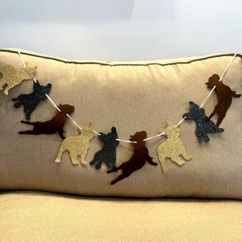 Pet Decoration Happy Birthday Glitter Home Decor Supplies Table Accessories Dog Party Felt Banner Event Invitation Kids