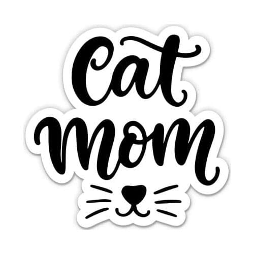 Express Cat Mom Cute Whiskers Kitty - Vinyl Sticker Waterproof Decal
