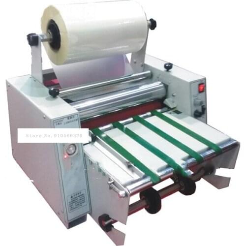 Electric Double-sided Laminating Auto Feeding Roll Laminator Speed Adjust Cold Laminating Machine For Economic office ZXEL-380P