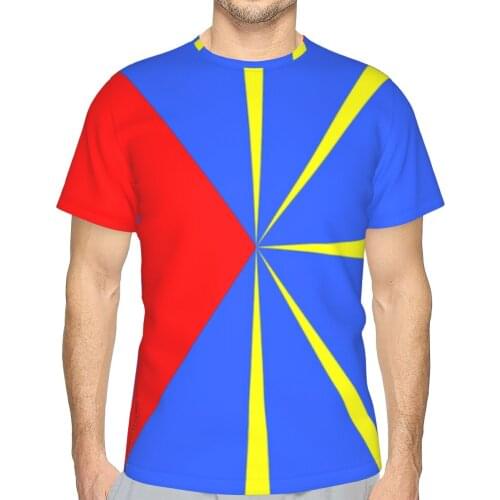 Reunion Island 974 Magnet T-shirt Promo premium Mens T Shirt Print R181 Nerd Tees Tops European Size