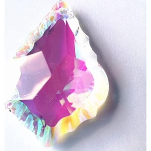 Hot Selling 10pcs 63mm Clear AB (Free Rings) Crystal Chandelier Maple Leaf/ Crystal Lighting Pendants/ Crystal Chandelier Parts