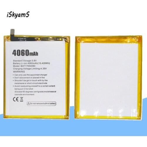 ISkyams 10pcs/lot 4060mAh BAT17654060 Mix2 High Quality Replacement Battery For Doogee Mix 2 Mobile Phone Batteries