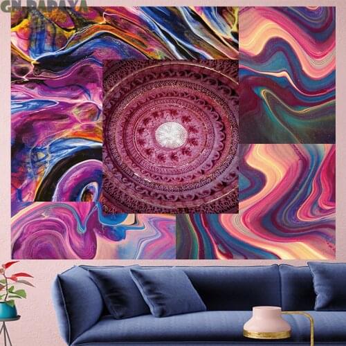 Oil painting texture mandala tapest Deconstruct Wall Hanging art wall towel personality hippies Home Decor bohemian Beach Mat