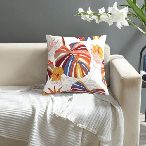 Beautiful Bright Seamless Pattern Tropical Flowers And Leaves pillowcase printed cushion cover sofa waist pillow pillow cover