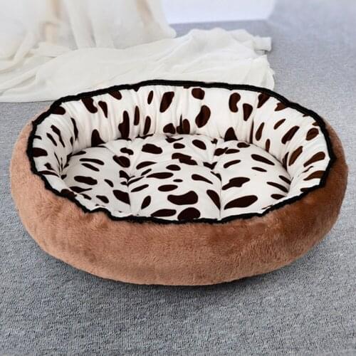 Pet Dog Bed Winter Warm Kennel Washable Pet Floppy Soft Comfortable Plush Rim Cushion Dog Sleeping Bed For Cats Small Large Dogs