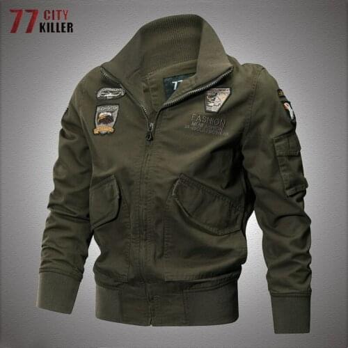 Plus Size 4XL Military Jacket Men Autumn Embroidery Bomber Jackets Male Cotton Tactical Air Force Cargo Coats chaquetas hombre
