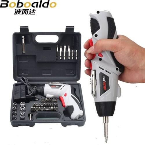 4.8V Multifuctional Electric Screwdriver Parafusadeira A Bateria Chargeable Battery Cordless Drill DIY Power Tools With 45 Bits