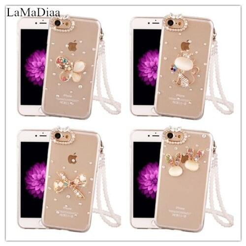 LaMaDiaa Rhinestone Case Cover For iPhone 12 11 Pro Max X XS MAX XR 6 6S Plus 7 7 Plus 8 8 Plus Diamond Soft Mobile phone Case