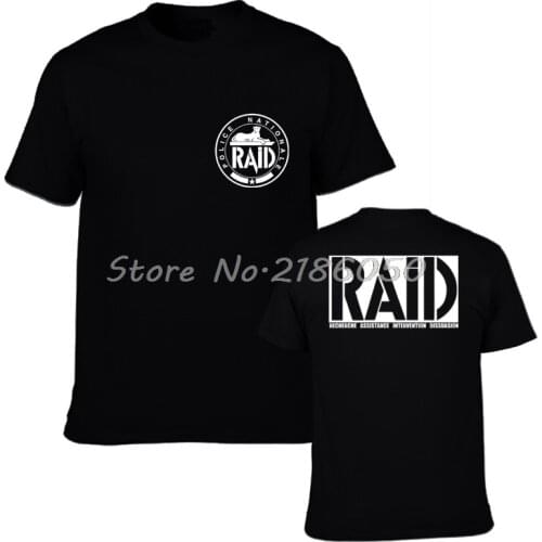 New France French Special Elite Police Forces Unit GIGN Raid BRI Black T Shirt Tee Mens Short Sleeve Tshirt Homme Tops