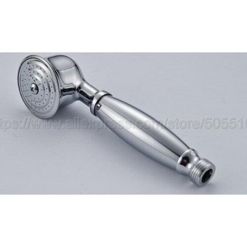 Shower Heads Polished Chrome Bathroom Hand Held Shower Sprayer Head For Bath Saving Water Rainfall Shower Faucet zhh001
