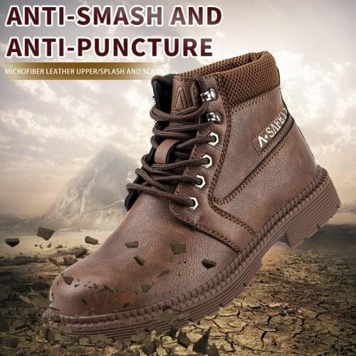 New Welders' Scalding-Proof Labor Shoes Smashing-Proof And Piercing-Proof Summer Cowhide Breathable Work Safety Shoes