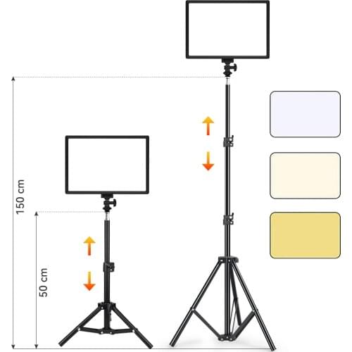 Portable LED Video Lighting Panel EU Plug Rechargeable And Dimmable Photography Lighting Lamp For Live Stream Photo Studio Lamp