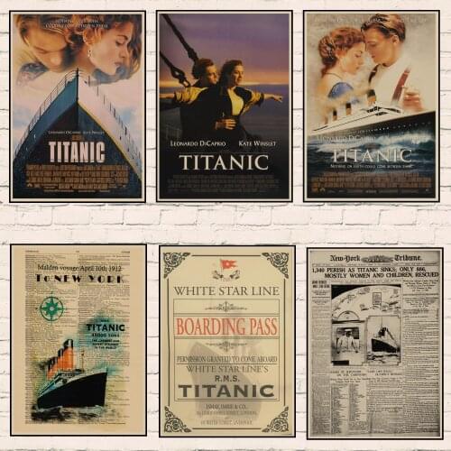 The New York Times Titanics return voyage from New York to Europe Poster Titanic Shipwreck Old Newspaper Retro Kraft Paper 1001