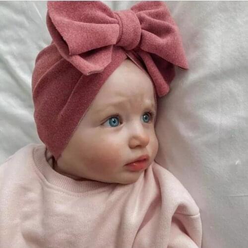 Baby Hat Turban Flower bows Newborn Baby Girl Hat Beanie Cap Autumn Winter Infant Toddler Kids Girls Bonnet Photography Props