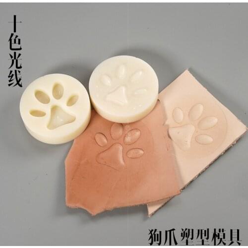 Leather Embossing Stamps Dog Paw Mould Plastic Leather Die Logo Stamping Tools Customized Leathercraft Embossing Tools