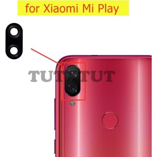 3pcs for Xiaomi Mi Play Back Camera Glass Lens Main Rear Camera Lens with Glue Repair Spare Parts