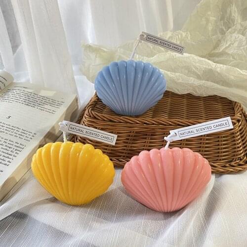 1PCS Imported Essential Oil Aromatherapy Candles Creative Pearl Shell Scented Candle for Home Decoration Photography Props