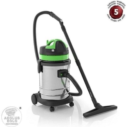 Vacuum Canister Liquid Solid Dust Professional Cleaning Antiallergic Filter Big Capacity Wheels Warranty 5 Years LP25 INOX GT