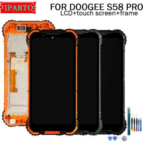 DOOGEE S58 PRO LCD Display+Touch Screen Digitizer +Frame Assembly 100% Original LCD+Touch Digitizer for DOOGEE S58 PRO