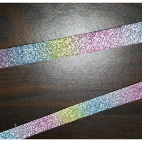 1.38M /1cm with 2.5cm Wide Lace Ribbon Bow Easter PU Webbing Fabric DIY Rainbow Ribbons Crafts satin nastro raso wstazka L-5
