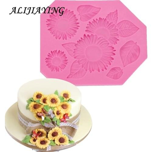 1Pcs Chrysanthemum Silicone Fondant Mould Flower Cake Decorating Tools Chocolate Molds, Sugarcraft, Kitchen Accessories D1256