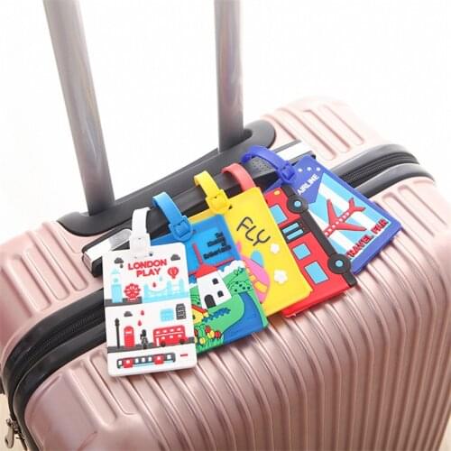 1x random model , Lady Girls 16*6CM Travel Luggage Tag , Luggage Cards TAG Label Name Cards Pouch