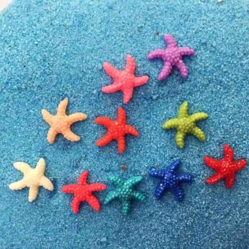 100Pcs/Lot Resin Mini Starfish Fish Tank Decoration Ocean Bottle Micro Landscape Decoration 2cm Little Starfish Fish Tank Decor
