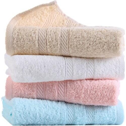 2pcs/lot 100% Cotton High Quality Face Towel for Shower 34 * 75cm 4 Colors Available Absorbent Gift washcloth for home Towel