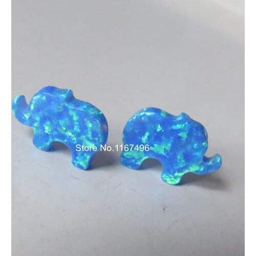 20pcs/lot OP05 8x11mm Animal Elephant Opal for Necklace Synthetic Elephant Fire Opal for DIY Necklace & Bracelet Jewelry