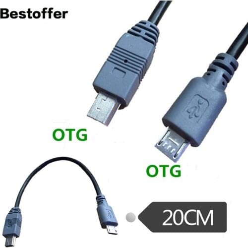 20cm Mini B to Micro B Male to Male Converter OTG HUB Adaptor Lead USB Data Cable