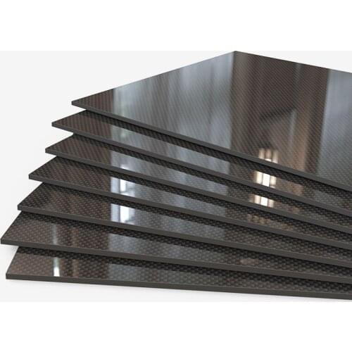 200MM X300MM Matte Surface Pure Carbon Fiber Panel Board 0.25mm-6mm Thickness Composite Hardness Material