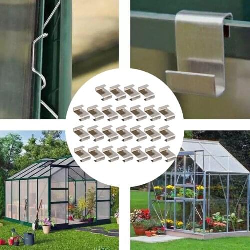 25pcs Greenhouse Glass Z Clips Glass Glazing Clips Glasshouse Overlap Clip