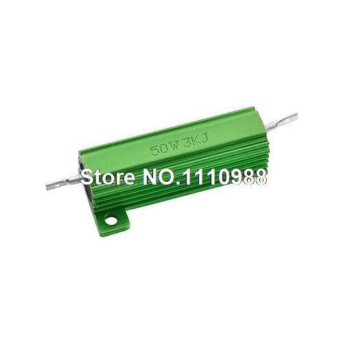 50W Watt 3K Ohm Aluminum Case Wirewound Resistor for Transducer