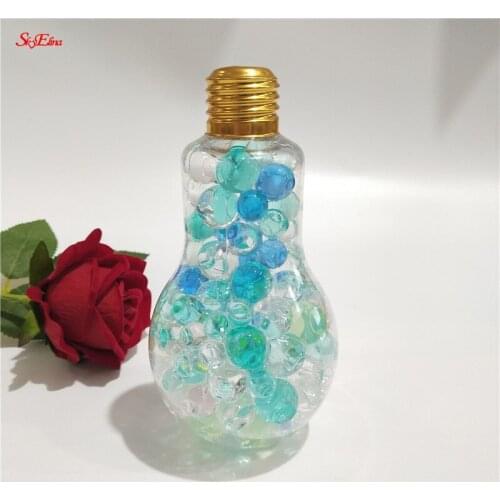 Crystal Soil and Bulb Bottle Water Beads Flower Potted Decor Hydrogel Children Toy Growing Up Balls Wedding Home Decoration 7z