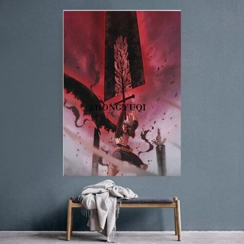 Asta Black Clover anime Canvas poster Painting wall Art decor Living room Bedroom Study Home Decoration Prints