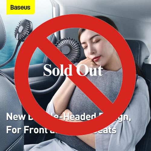 Baseus Car Fan Air Cooler Flexible 360 Degree Rotation 12V Two-headed Fan Cooling For Front Back Seat 1.5m Cable Car Accessories