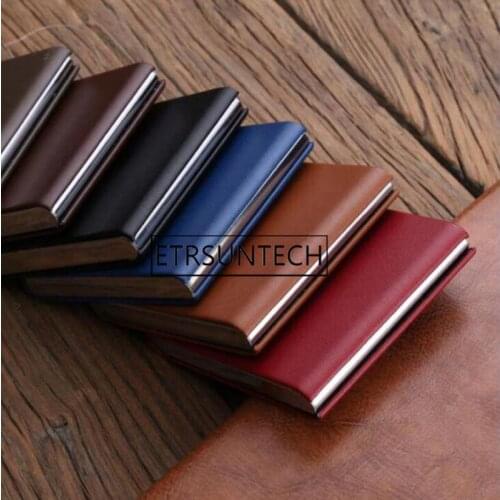 50pcs 10 Smoking Cigarette Case PU Leather Gift Boxes Of Cigarettes Fashion Man Cigarette Storage Box Container